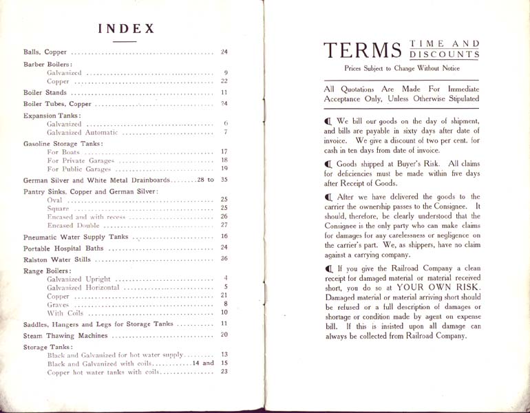 Catalogue P Index Page
